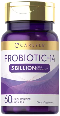 Probiotico Acidophilus 14 Strains / 8,5mg 3 Billon X 60 Caps | Carlyle