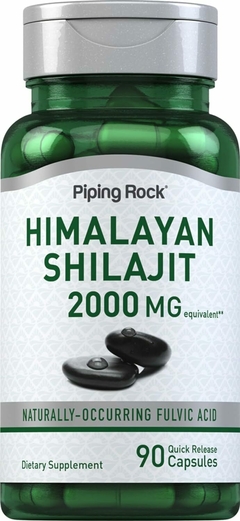 Shilajit 2000 Mg | 90 Caps | Piping Rock