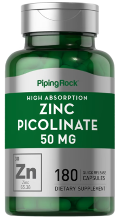 Zinc Picolinate 50 Mg X 180 Capsulas - Piping Rock Usa