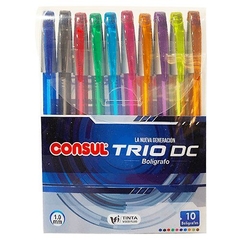 Boligrafo Consul Trio DC x10 Colores
