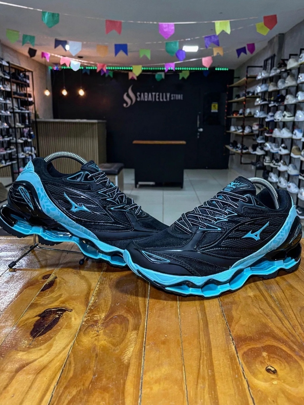 Mizuno preto e verde fashion agua