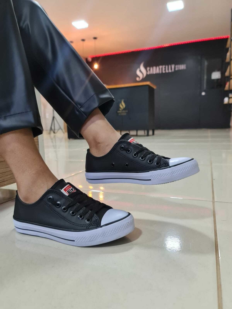 All star converse - Preto Couro - Sabatelly Store