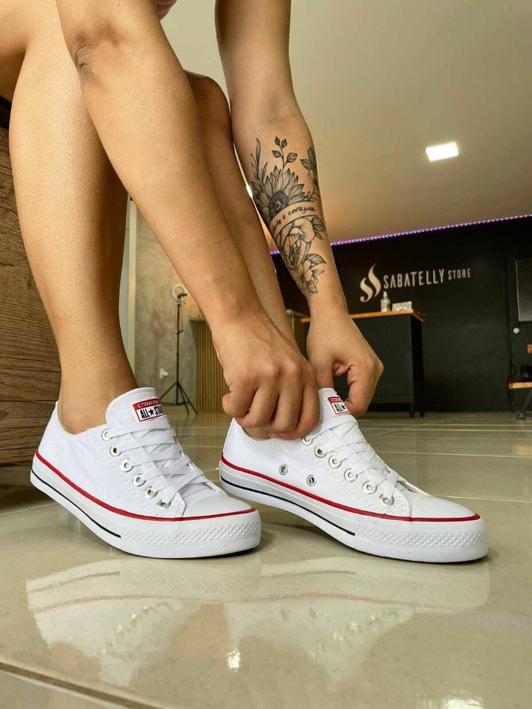 All star cheap lona branco