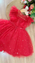 Vestido em tule Petit Cherie Vermelho Borboletas - loja online