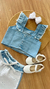 Conjunto Clarice Aquarela jeans - Pequeninos
