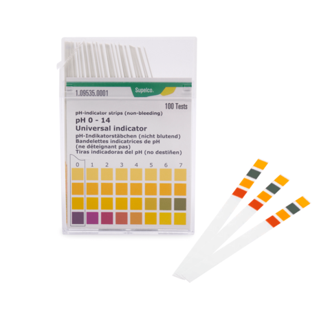 Tiras indicadoras de pH pH 0 - 14 Indicador universal non-bleeding