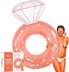 Boia Anel Rosé com Glitter - comprar online