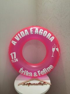 Boia Neon Pink 90cm Personalizada - e-Noivinhas