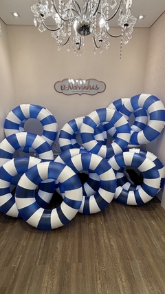 Boia Neon Azul Listrada 90cm