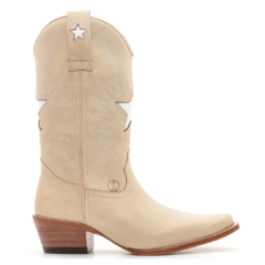 Western Feminina Star - Luck Off White - Pêga Boots