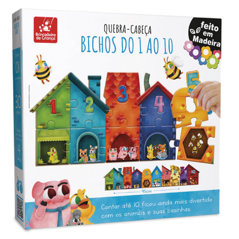 Casa da Educação - Jogo Bingo dos Bichos Com 68 peças- Brincadeira