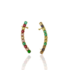 Ear Cuff Riviera Colors Folheado