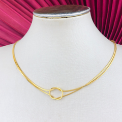 Choker de Nó Folheada a Ouro 18K