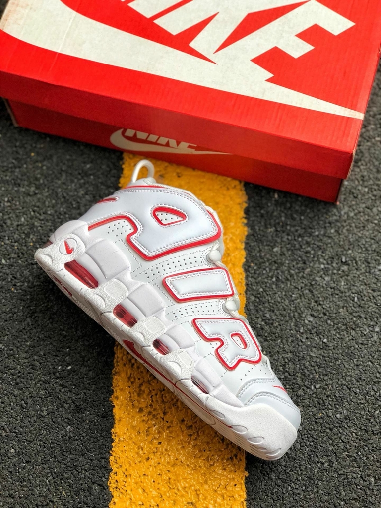Nike air uptempo blancas y rojas hotsell