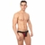 Cueca Jockstrap Fechada c/ Ilhós (Saqueira) Preta e Vermelha - masculino