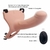 Capa Peniana em Silicone com Cinta e Vibrador Recarregável controle Wireless- HOLLOW STRAP-ON SILICONE CURVED DONG