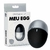 Vibrador Soft Touch Metalizado MEU EGG, 7cm na cor preto/prata, multivelocidades