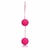 Ben-Wa Bolas para Pompoar em Soft Touch Pink. cordão em Nylon.. 4cm