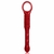 Plug Anal Rod corpo estreito com base anelada 19cm cor vermelho