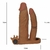 Capa Peniana marrom com Ponta Maciça de 5 cm, pênis companheiro e Estimulador de Clitóris com vibrador - LOVE TOY