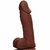 Pênis Realista flexível finger - com escroto 14 x 2,5 cm na cor marrom