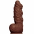 Pênis macio e flexível Big Boss na cor marrom 18,5 x 5 cm