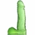 Pênis Jelly com escroto aromatizado Hortelã - 20 x 4,5 cm verde translúcida.