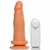 Pênis Realista com vibrador e Ventosa - 14,5 x 4 cm na cor bege