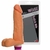 Pênis macio e flexível com Escroto e Vibrador - 20 x 4,5 cm na cor bege