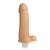 Pênis Realistico em Cyber Skin - DR2 com escroto e vibrador multivelocidade na cor bege - 19x4cm