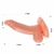Pênis Rotativo com Vibro Multivelocidade Ventosa e Escroto 15,5 x 3 cm