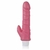 Pênis estimulador de clitóris com vibrador - 15 x 3cm - Cor Rosa com 12 velocidades