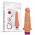 Pênis macio e flexível CZAR '6' - 14,5 x 4 cm vibrador multivelocidade na cor Bege