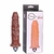 Pênis macio e flexível com Vibrador 12 x 3 cm cor Chocolate