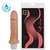 Pênis macio e flexível com Vibrador 17 x 4 cm cor Bege