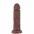 Pênis em Cyberskin com vertebra 18,5 x 4 cm - Chocolate