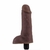 Pênis em cyberskin com Vibrador cor Chocolate 16,5 x 3,5 cm