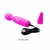 Vibrador Varinha Mágica Luxo em Silicone - Recarregável Estilo Microfone - 25 cm - Preto