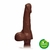 Pênis Realista flexível 69 com escroto e vibrador multi-velocidade 19 x 4,5 cm na cor Marrom