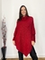 Poncho de tricot Beatriz com gola - comprar online