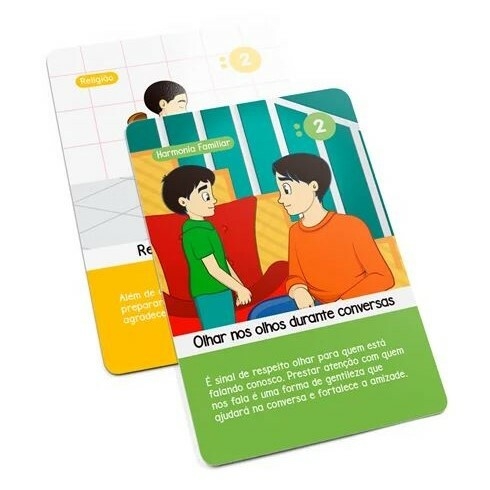 Jogo dos hábitos - jogo educativo de cartas para famílias com