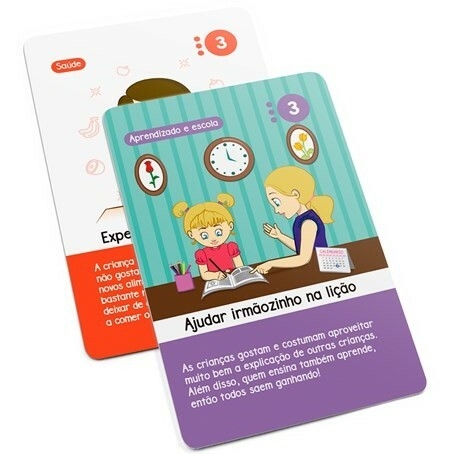 Jogo dos hábitos - jogo educativo de cartas para famílias com