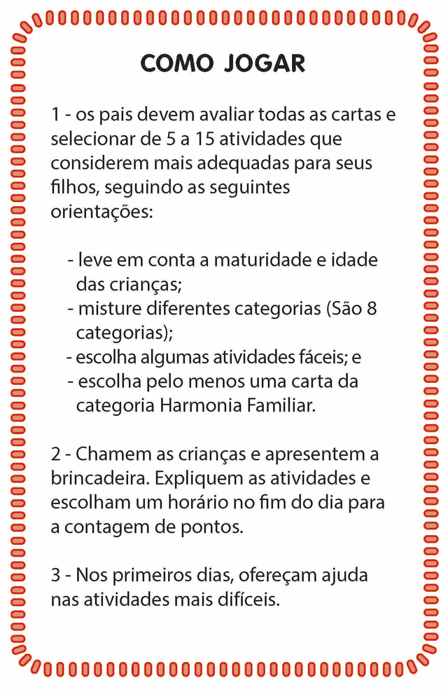 Jogo dos hábitos - jogo educativo de cartas para famílias com crianças de 2  a 8 anos