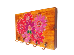 Porta Chaves mandala decorativo floral 5 ganchos Mama Gipsy na internet