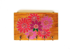 Porta Chaves mandala decorativo floral 5 ganchos Mama Gipsy - Mama Gipsy