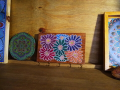 Porta Chaves mandala decorativo floral 5 ganchos Mama Gipsy. - loja online