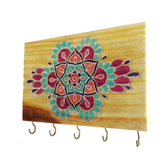 Porta Chaves mandala decorativo 5 ganchos Mama Gipsy Pinus - comprar online