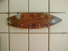 Porta chaves Prancha de surf 4 ganchos Mama Gipsy. na internet