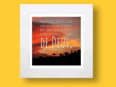 Quadro decorativo com versículo da Bíblia Efésios 6:6 20 cm x 20 cm SOB ENCOMENDA - loja online