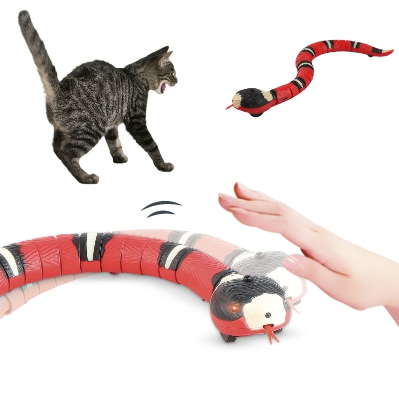 Eletrônico Tricky Snake Smart Sensing Snake Pet Cat Dog Toys Brinquedo de  brincadeira interativo